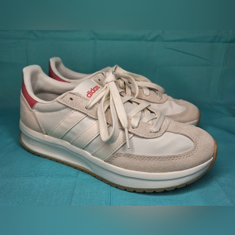 Adidas Women's Run 70s 2.0 Sneakers - Beige & Pink Size 6.5